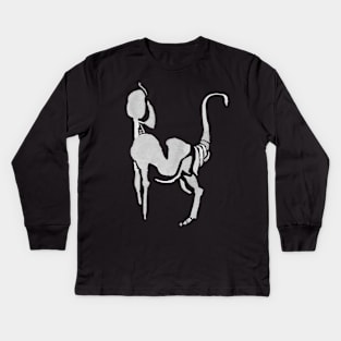 Greyhound Design Form Kids Long Sleeve T-Shirt